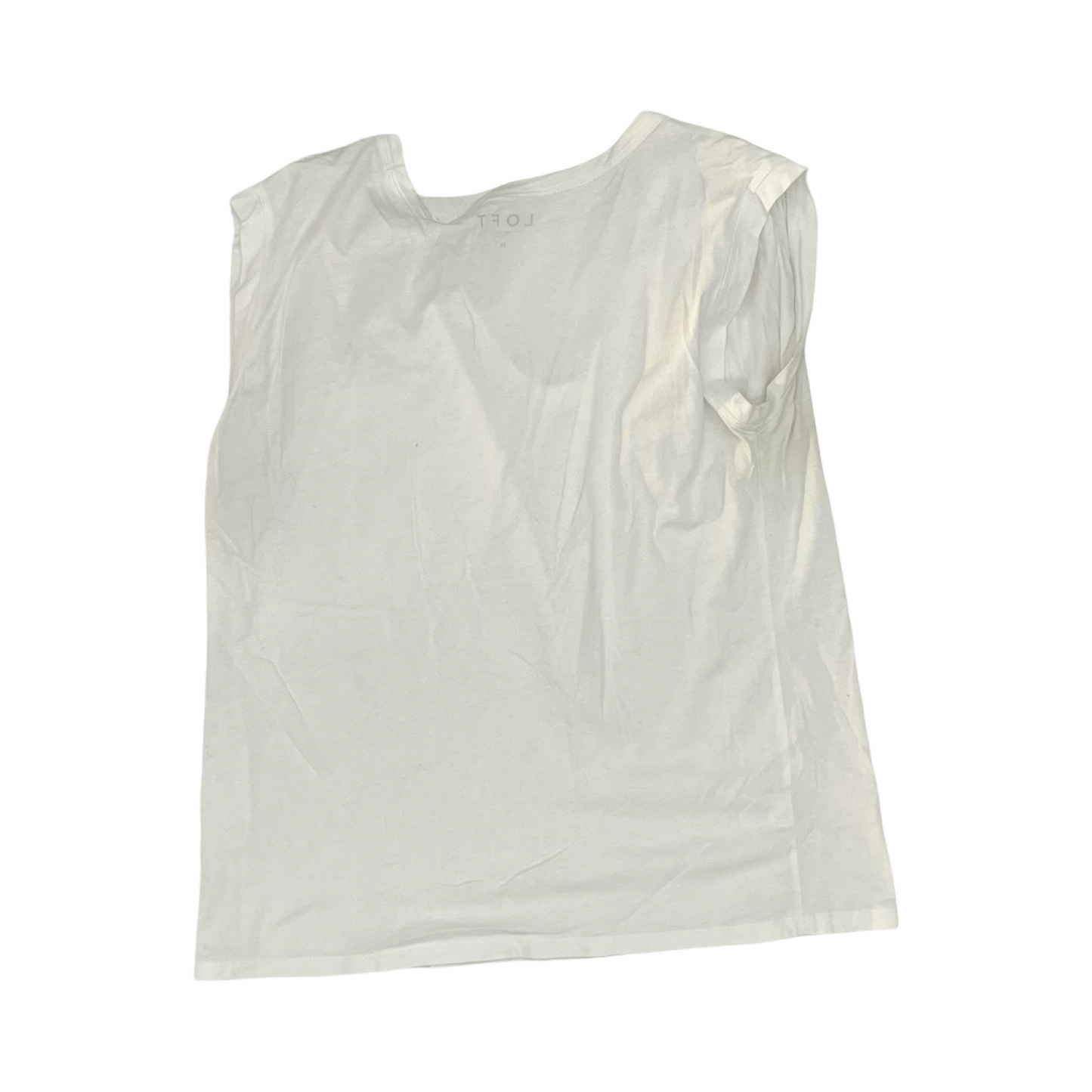 Top Sleeveless By Loft In White, Size:M