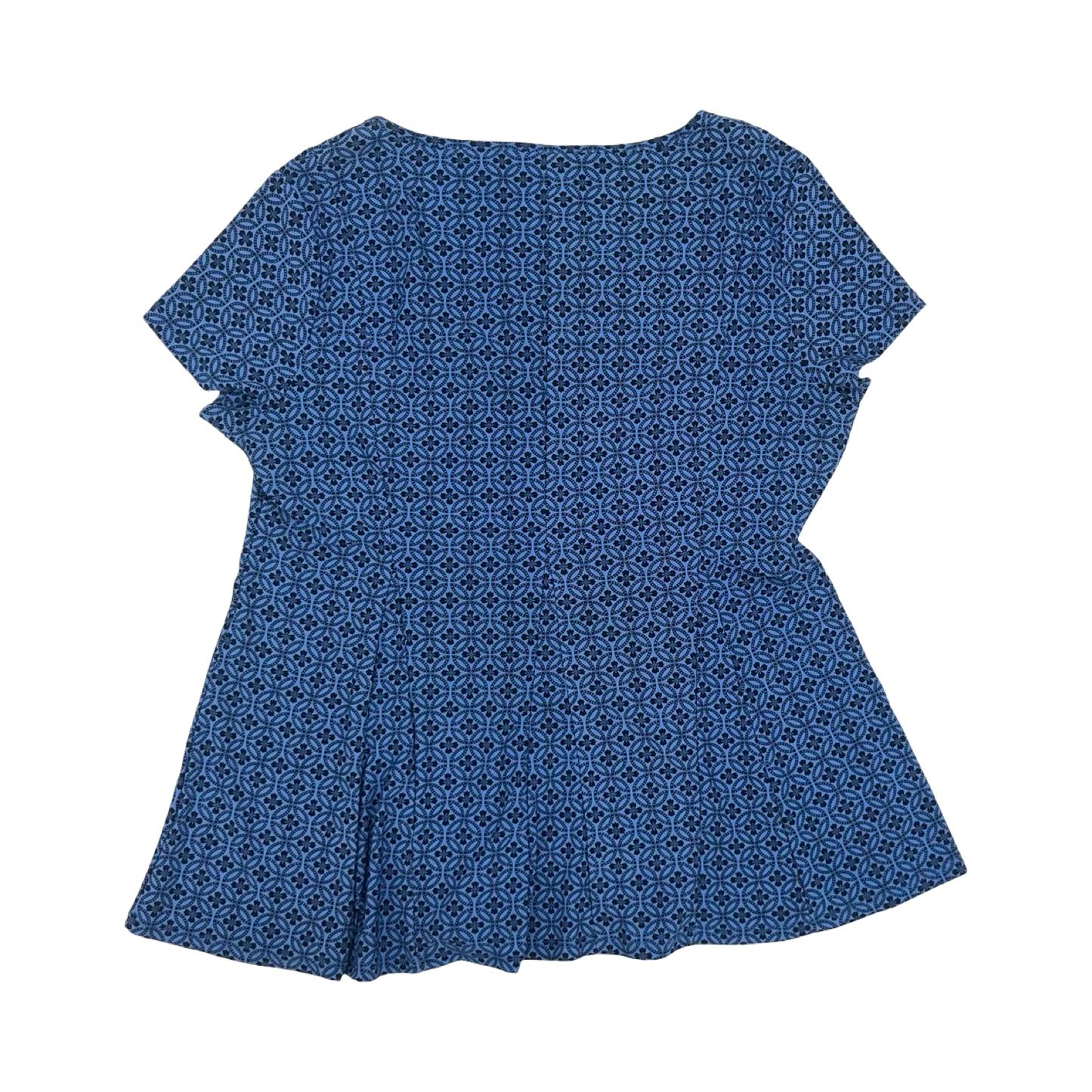 Blouse Ss By Roz And Ali In Black & Blue, Size:L