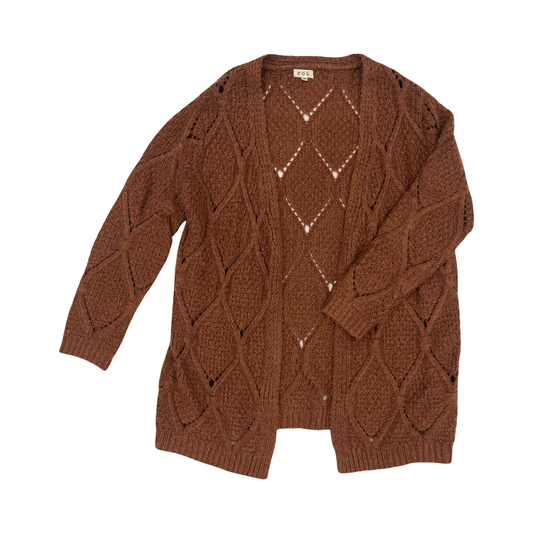 Sweater Cardigan By Pol In Orange, Size:M