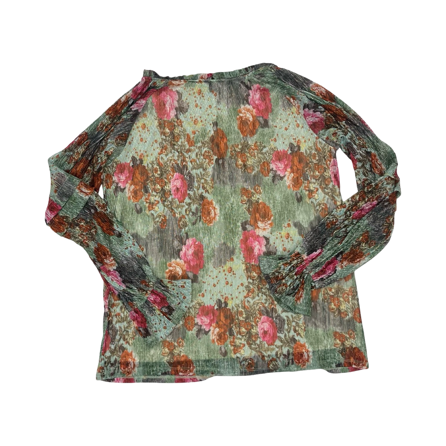 Blouse Ls By Colleen Lopez In Green, Size:M
