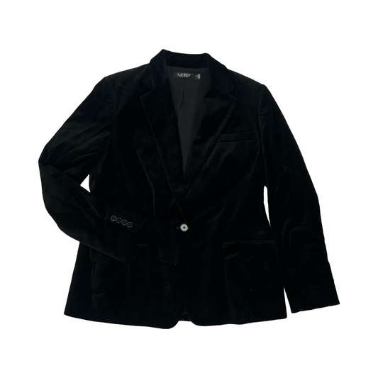 Blazer By Lauren By Ralph Lauren In Black, Size:14