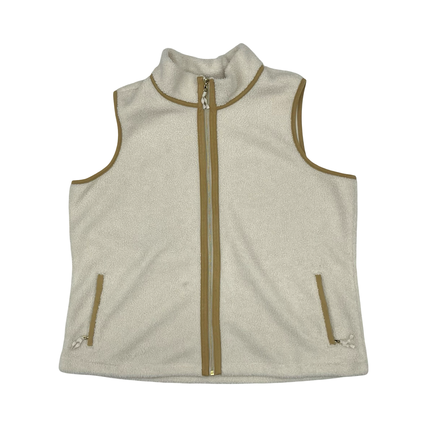 Vest Faux Fur & Sherpa By Tommy Bahama In Cream, Size:Xl