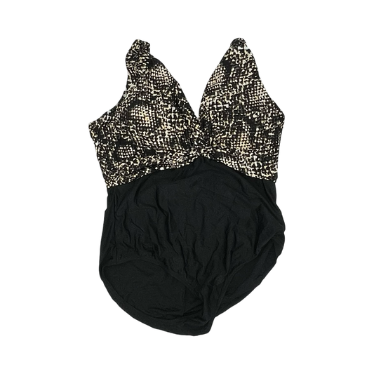 Swimsuit By Clothes Mentor In Leopard Print, Size:3X