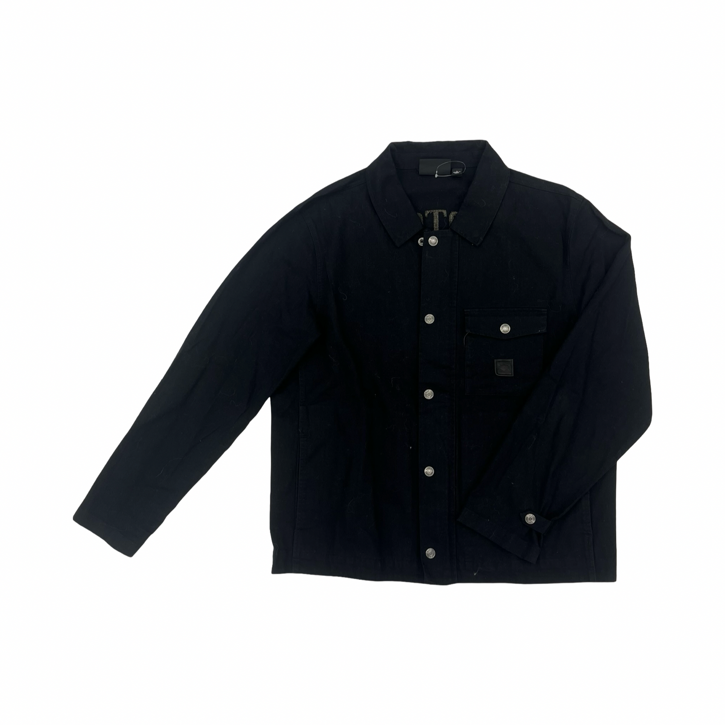 Jacket Denim By Harley Davidson In Black Denim, Size:L