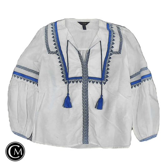 Top Ls By J. Crew In Blue & White, Size: 2 image 1