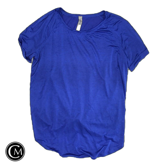 Athletic Top Ss By Lululemon In Blue, Size: 6