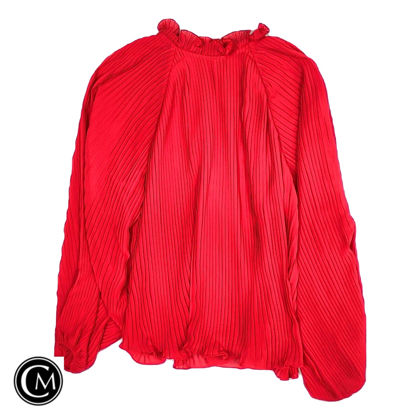 Blouse Ls By Do + Be In Red, Size: S