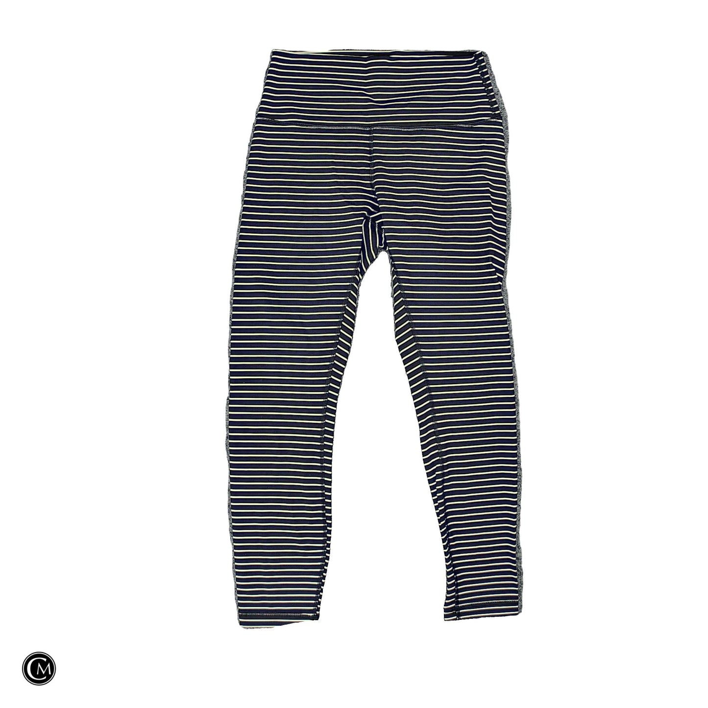 Athletic Leggings By Lululemon In Striped Pattern, Size: M