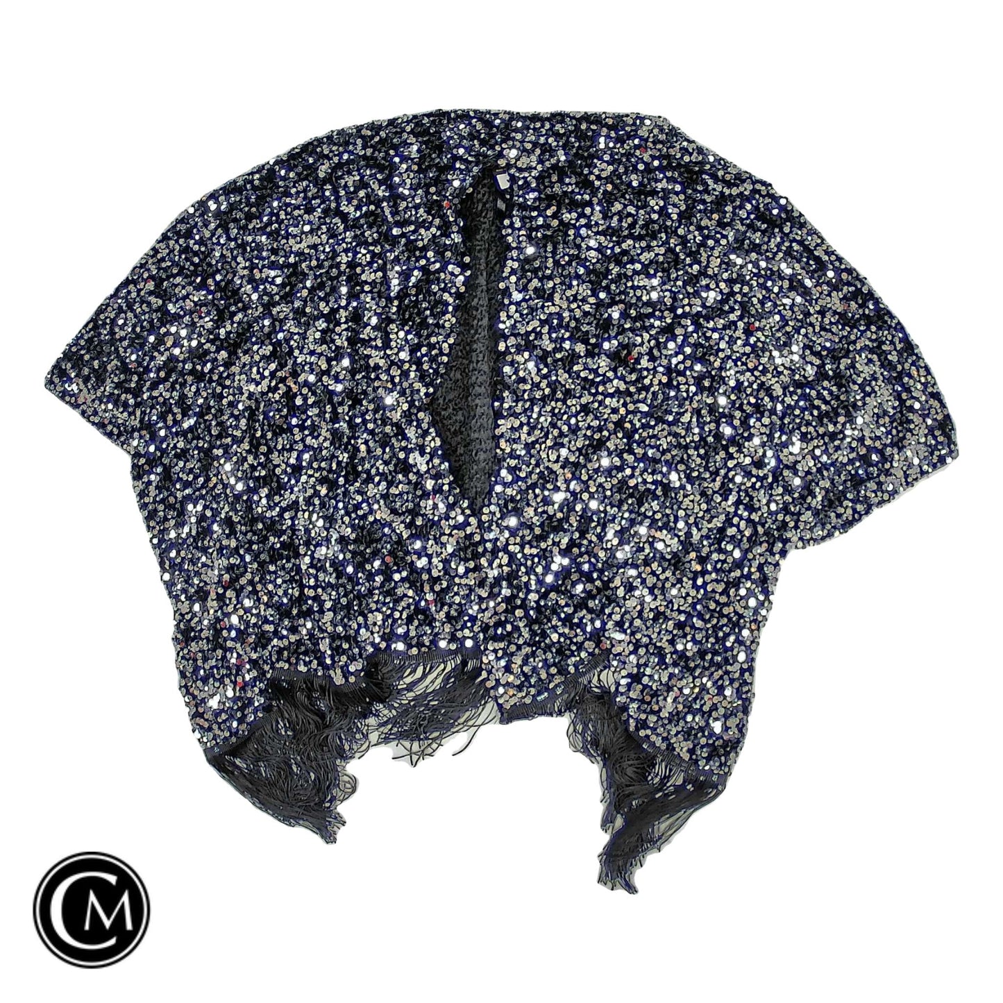 Shawl By House Of Harlow In Black & Silver, Size: Osfm