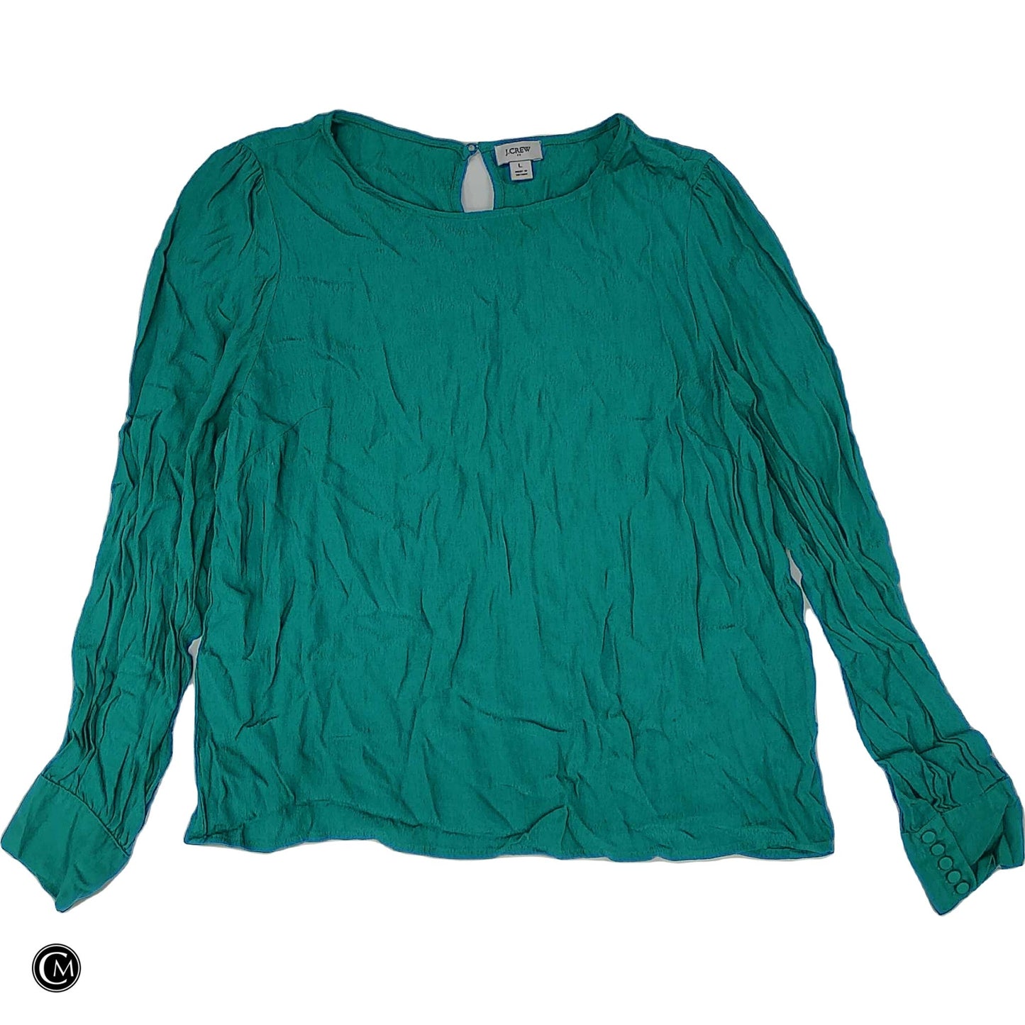 Blouse Ls By J. Crew In Green, Size: L