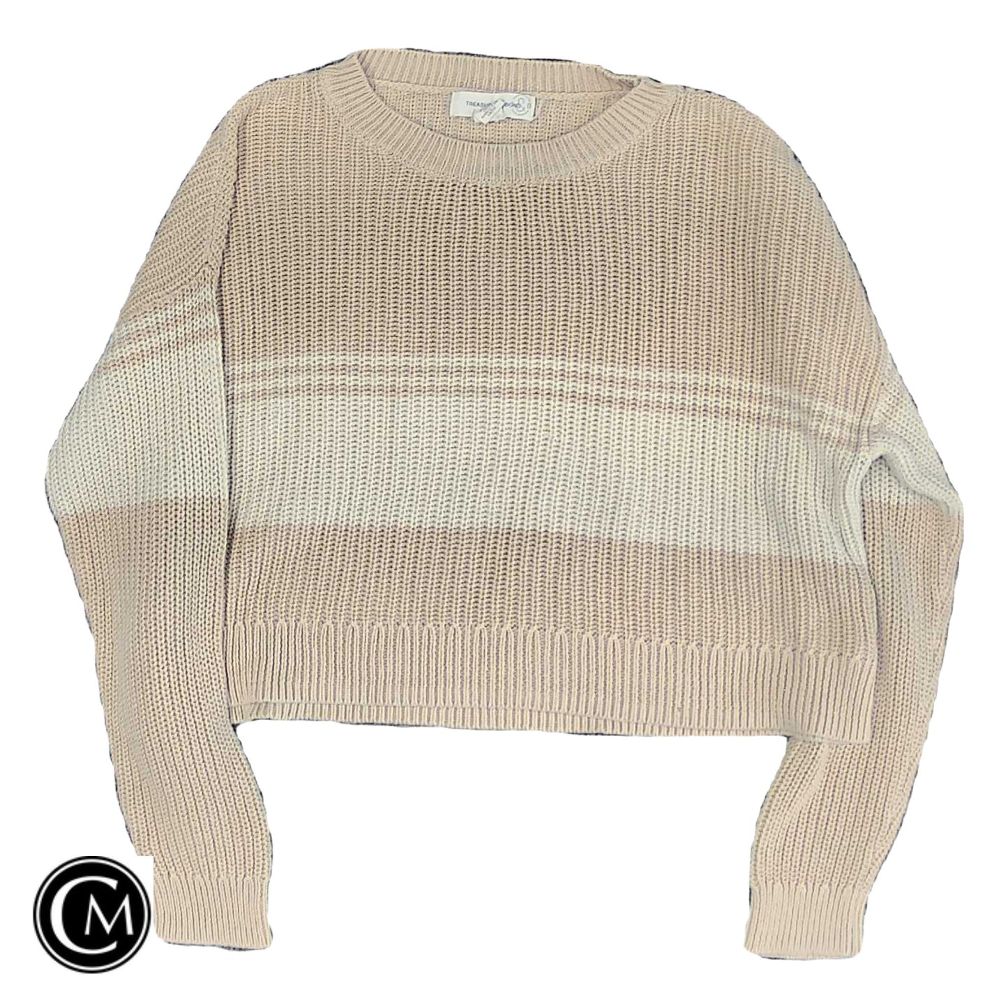 Sweater By Treasure And Bond In Beige, Size: M