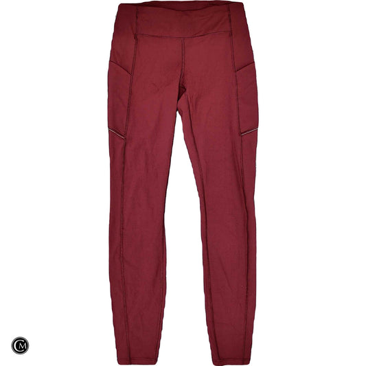 Athletic Leggings By Lululemon In Red, Size: S