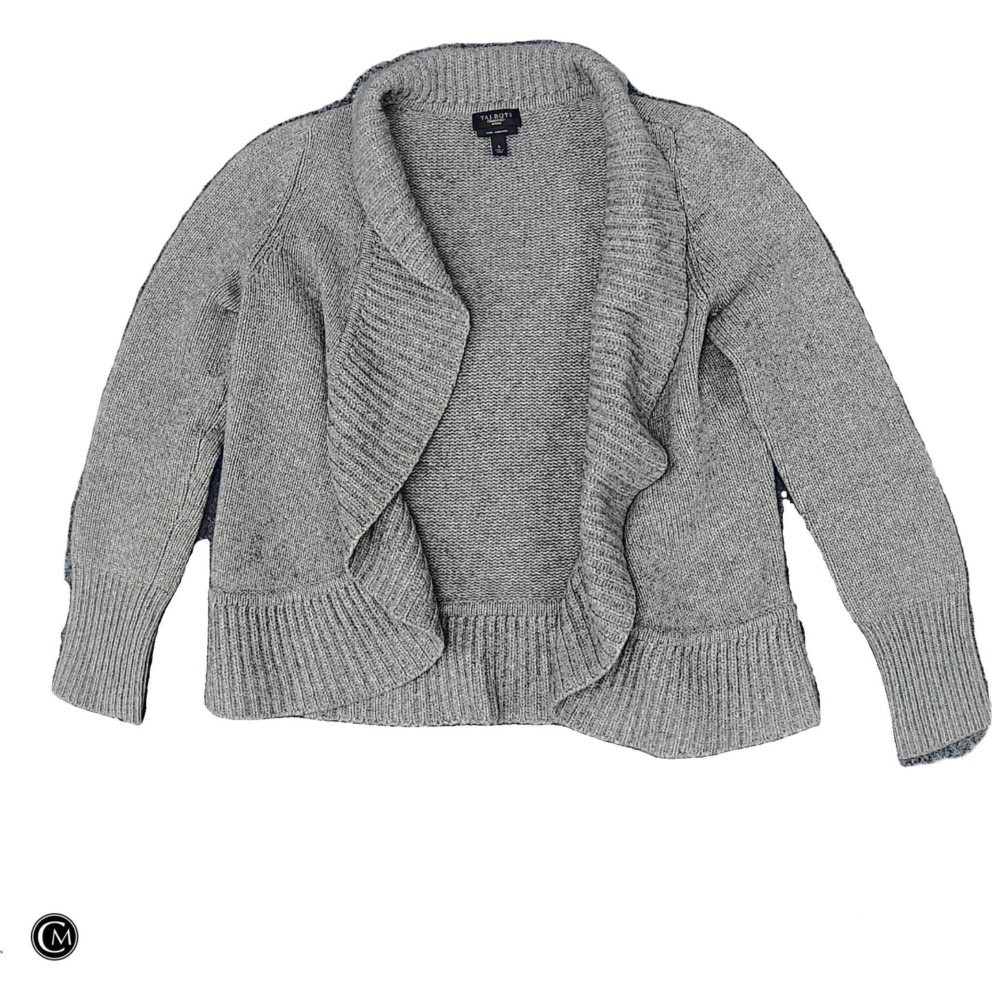 Sweater Cardigan By Talbots In Grey, Size: Sp