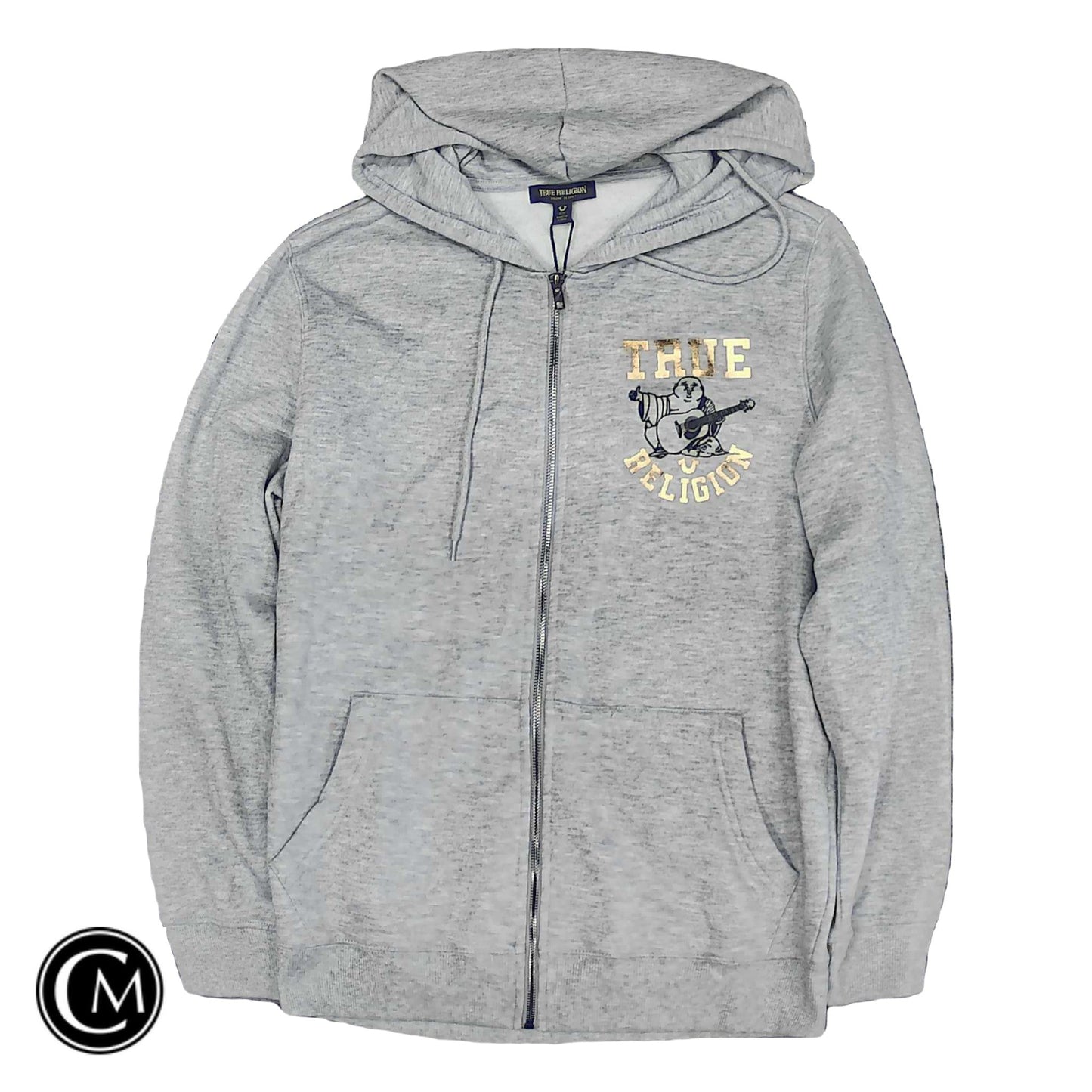 Sweatshirt Hoodie By True Religion In Grey, Size: S
