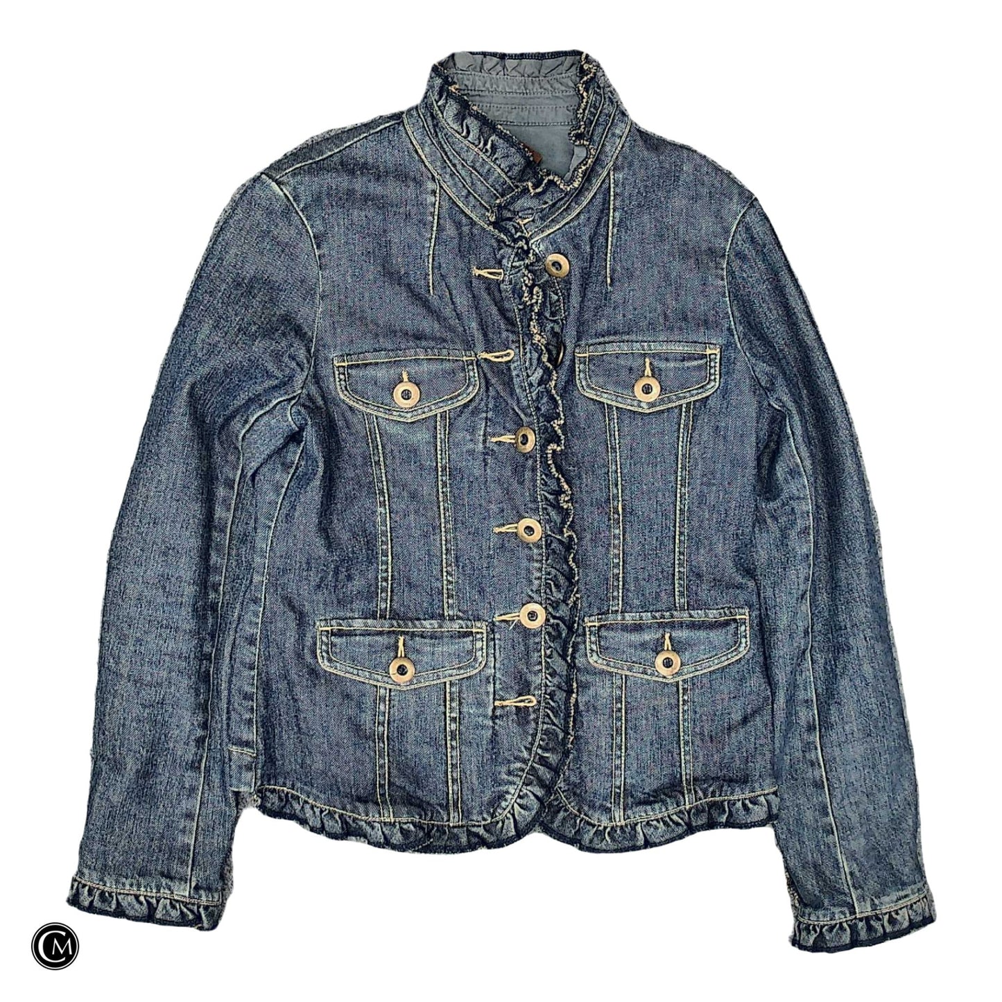 Jacket Denim By Louie In Blue Denim, Size: S