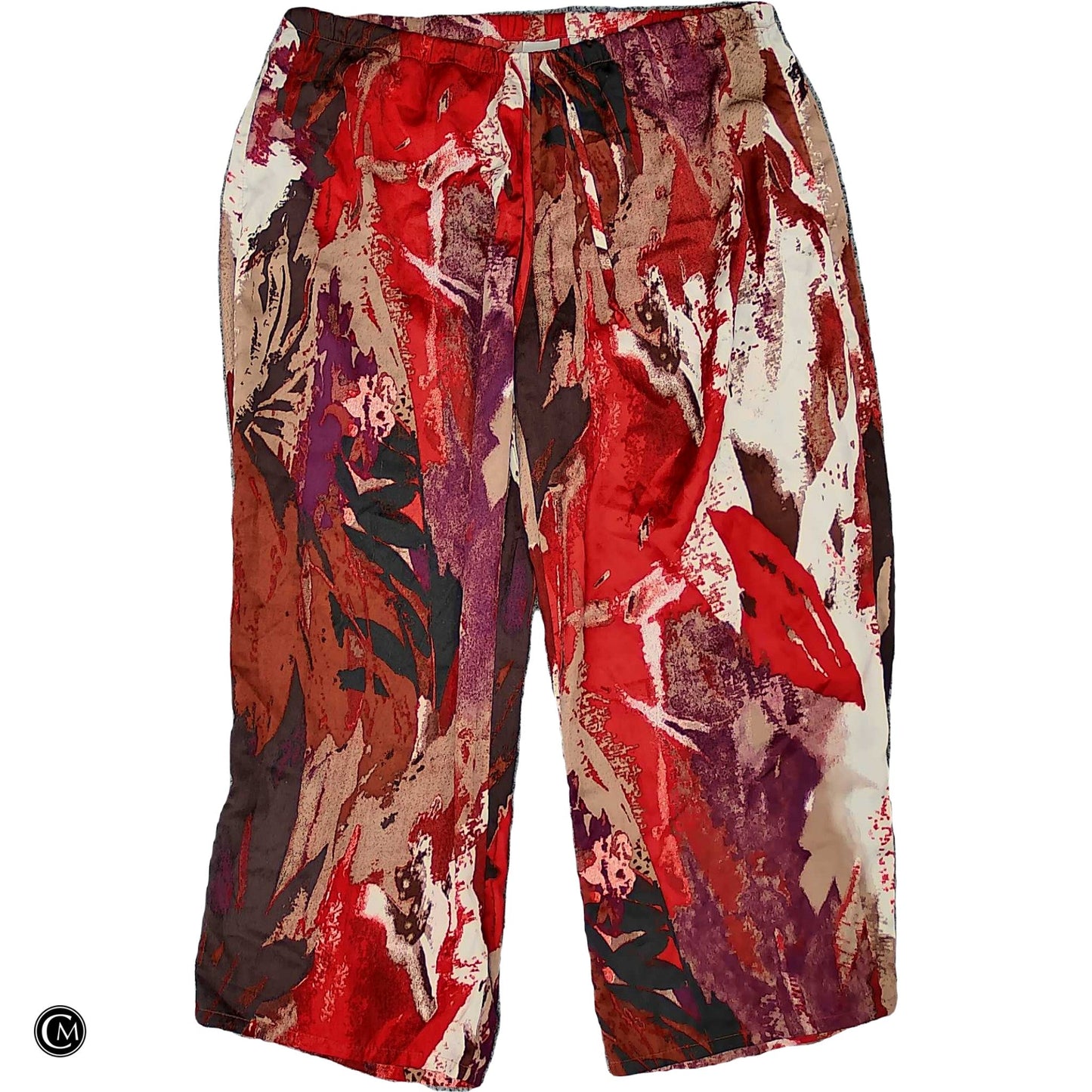 Pants Wide Leg By Natori In Purple & Red, Size: L