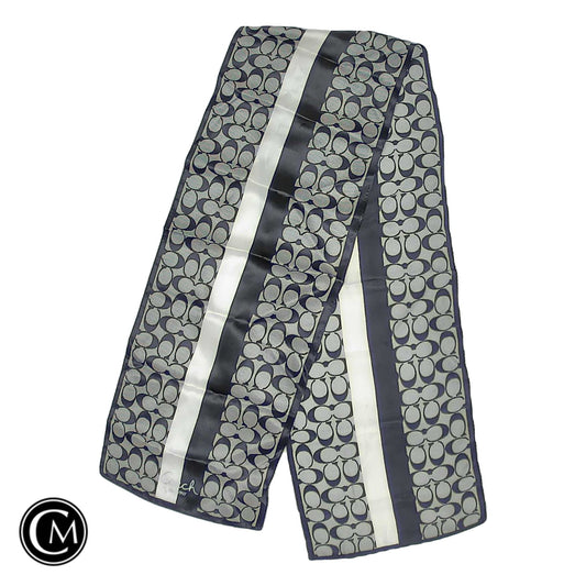 Scarf Designer By Coach In Black & Grey