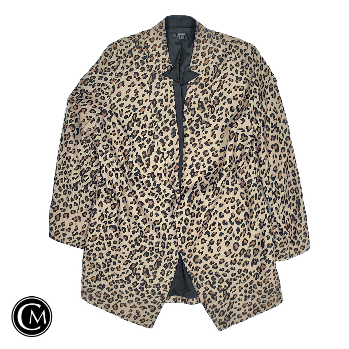 Blazer By Clothes Mentor In Animal Print, Size: Xl