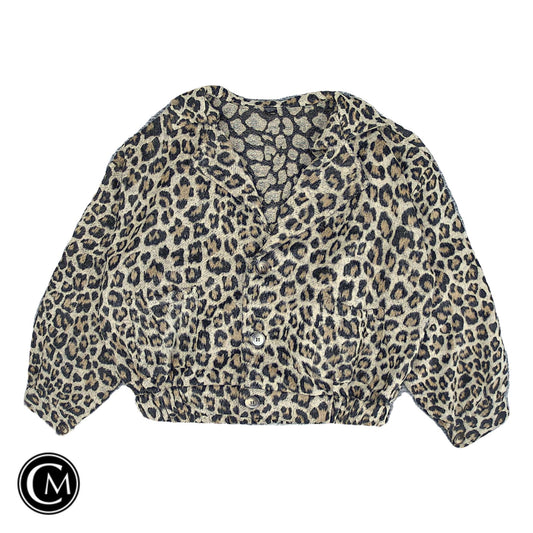 Jacket Shirt By Dazy In Animal Print, Size: Xl