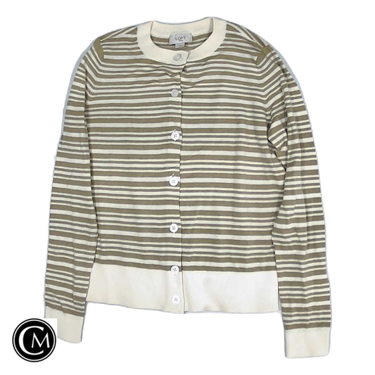 Cardigan By Loft In Cream & Tan, Size: S