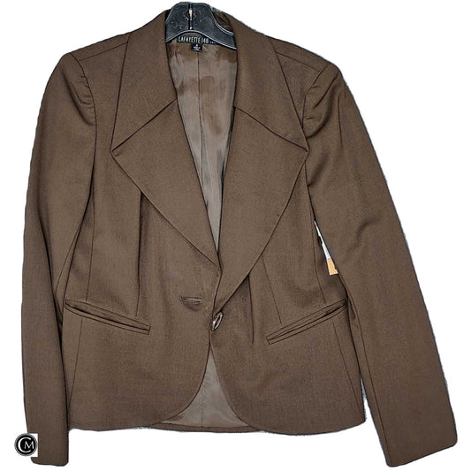 Blazer Designer By Lafayette 148 In Brown, Size: S