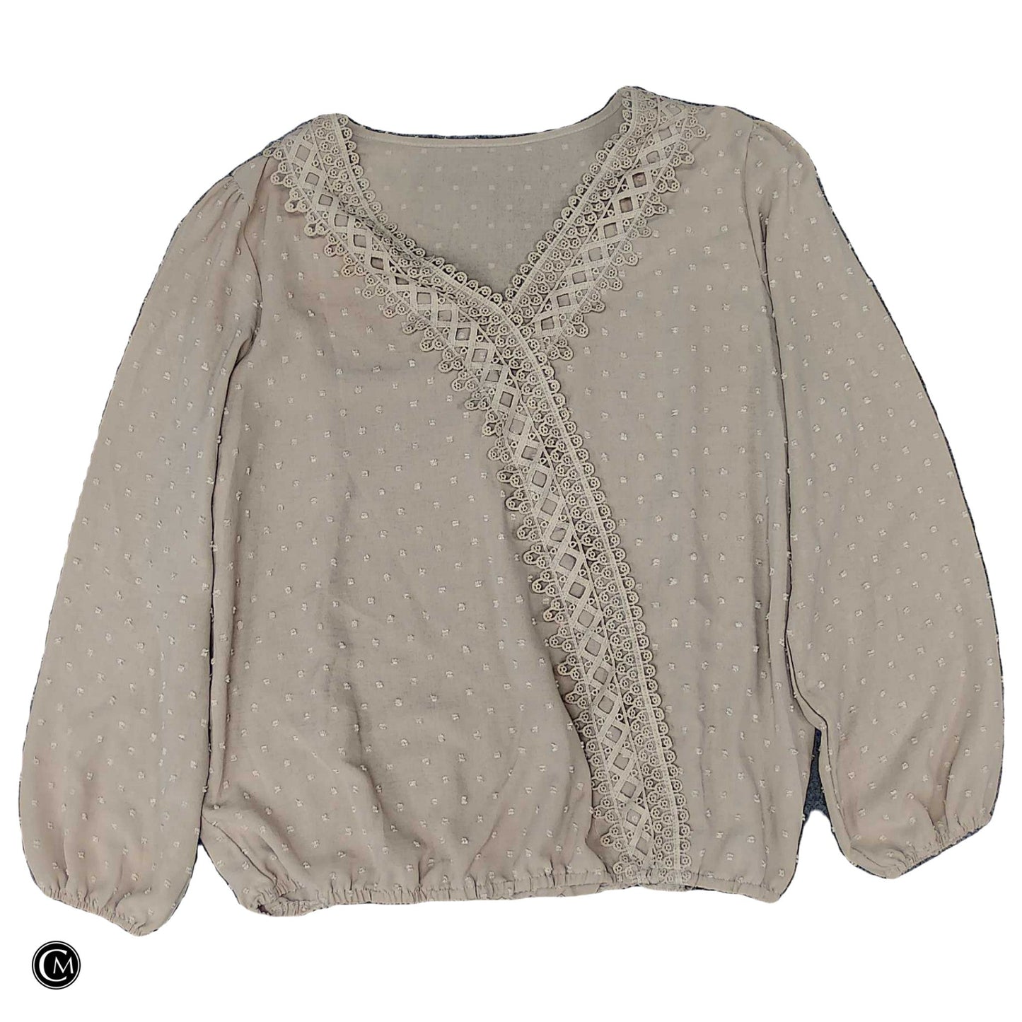 Top Ls By Clothes Mentor In Beige, Size: 2x