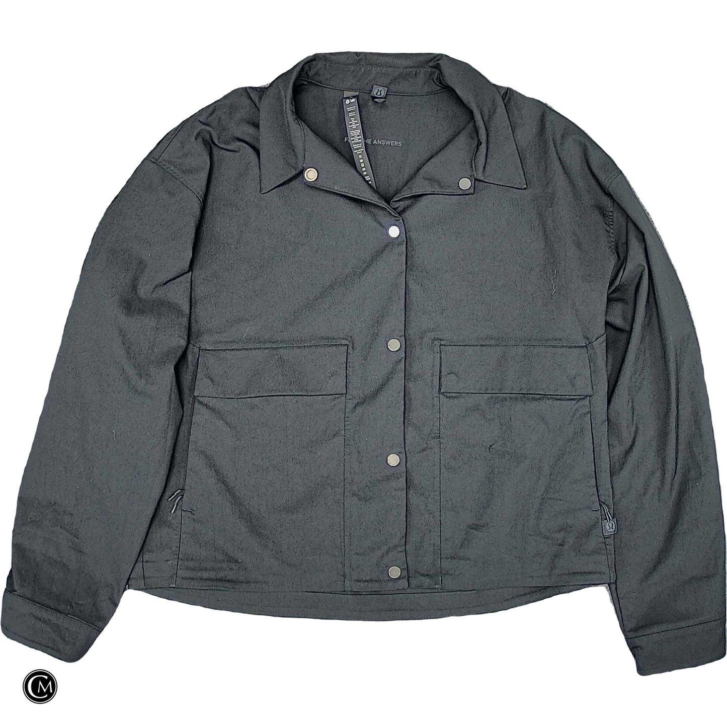 Jacket Shirt By Lululemon In Black, Size: M