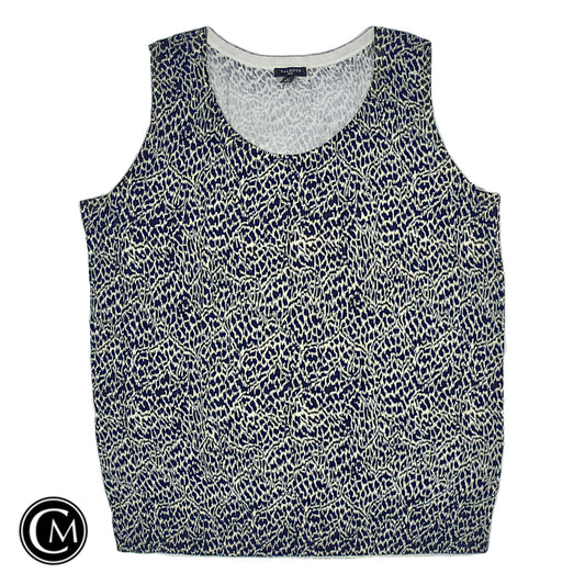 Top Sleeveless By Talbots In Black & White, Size: 1x