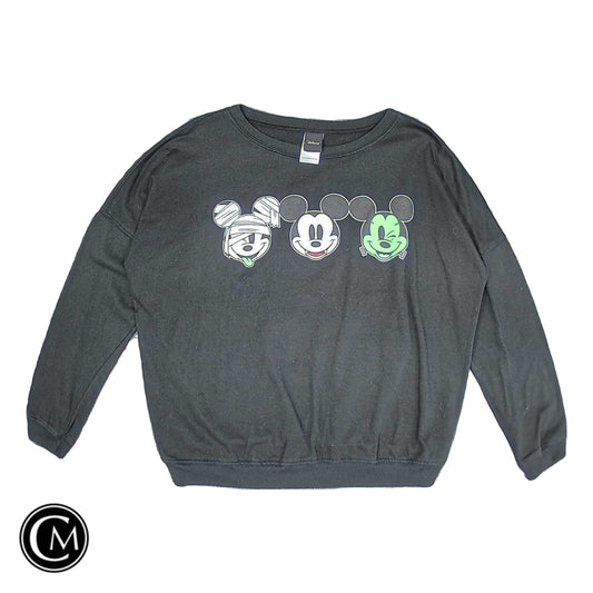 Sweatshirt Crewneck By Disney In Black, Size: Xxl