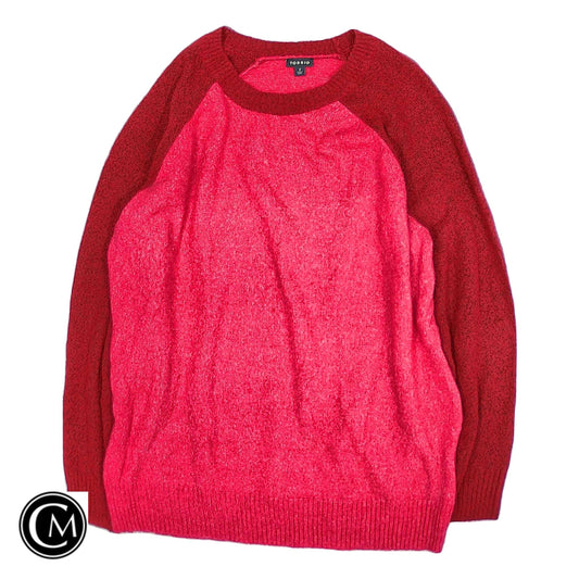 Sweater By Torrid In Pink & Red, Size: 2x