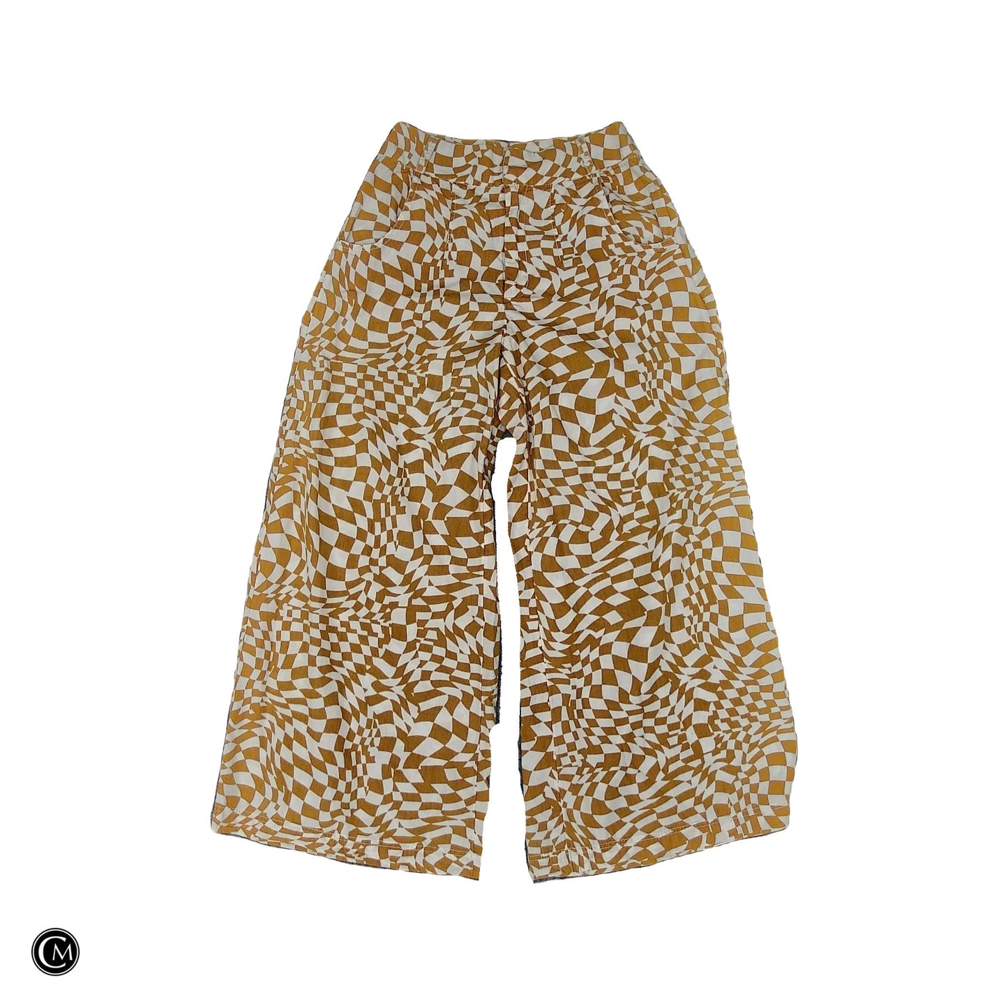 Pants Wide Leg By Free People In White & Yellow, Size: 0