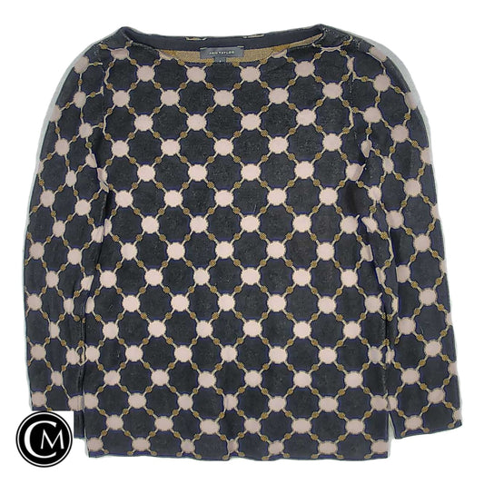 Sweater By Ann Taylor In Black & Pink, Size: S