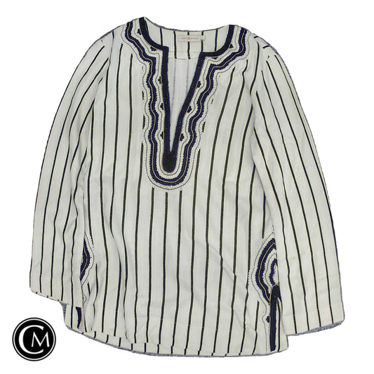 Tunic Designer By Tory Burch In Black & Cream, Size: 4 image 1