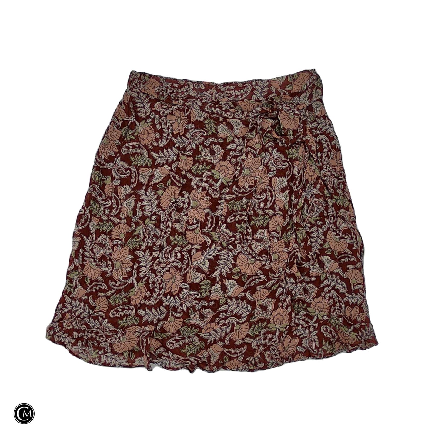 Skirt Mini & Short By Anthropologie In Brown & Green, Size: Xs