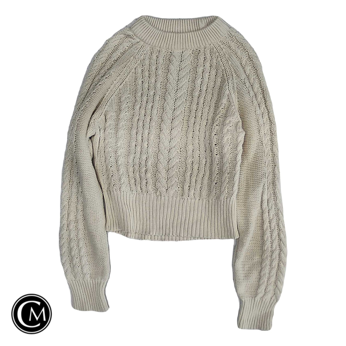 Sweater By Anthropologie In Cream, Size: M
