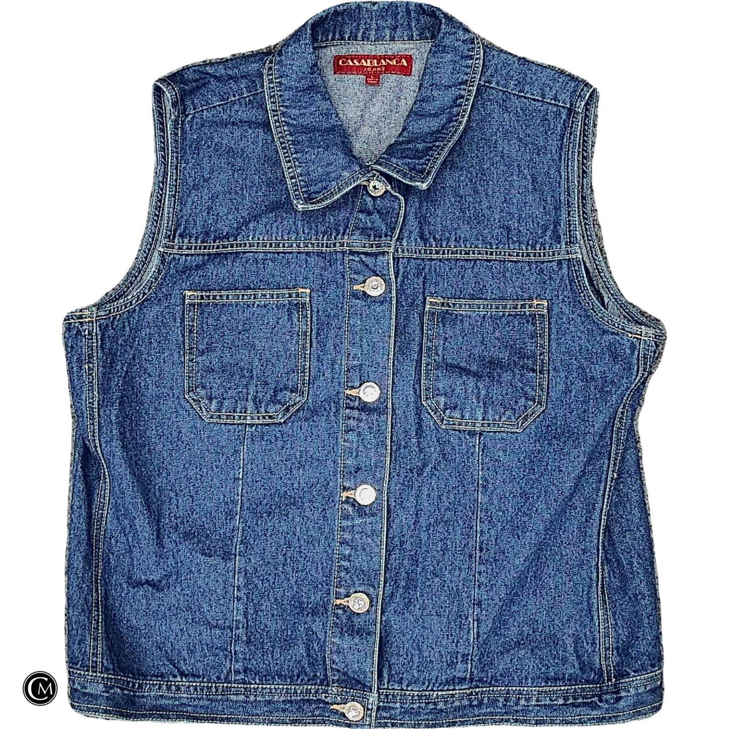 Vest Other By Casablanca In Blue Denim, Size: L