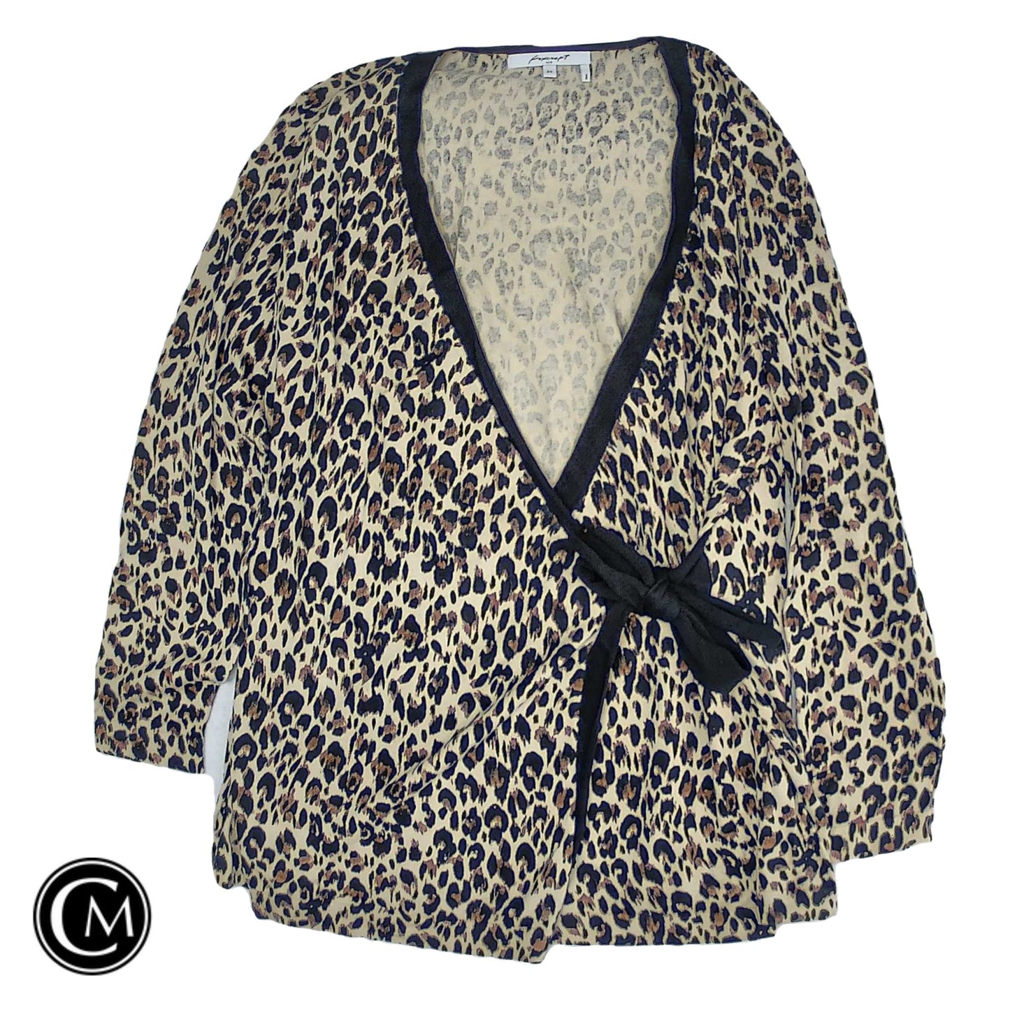 Top Ls By Foxcroft In Leopard Print, Size: 2x
