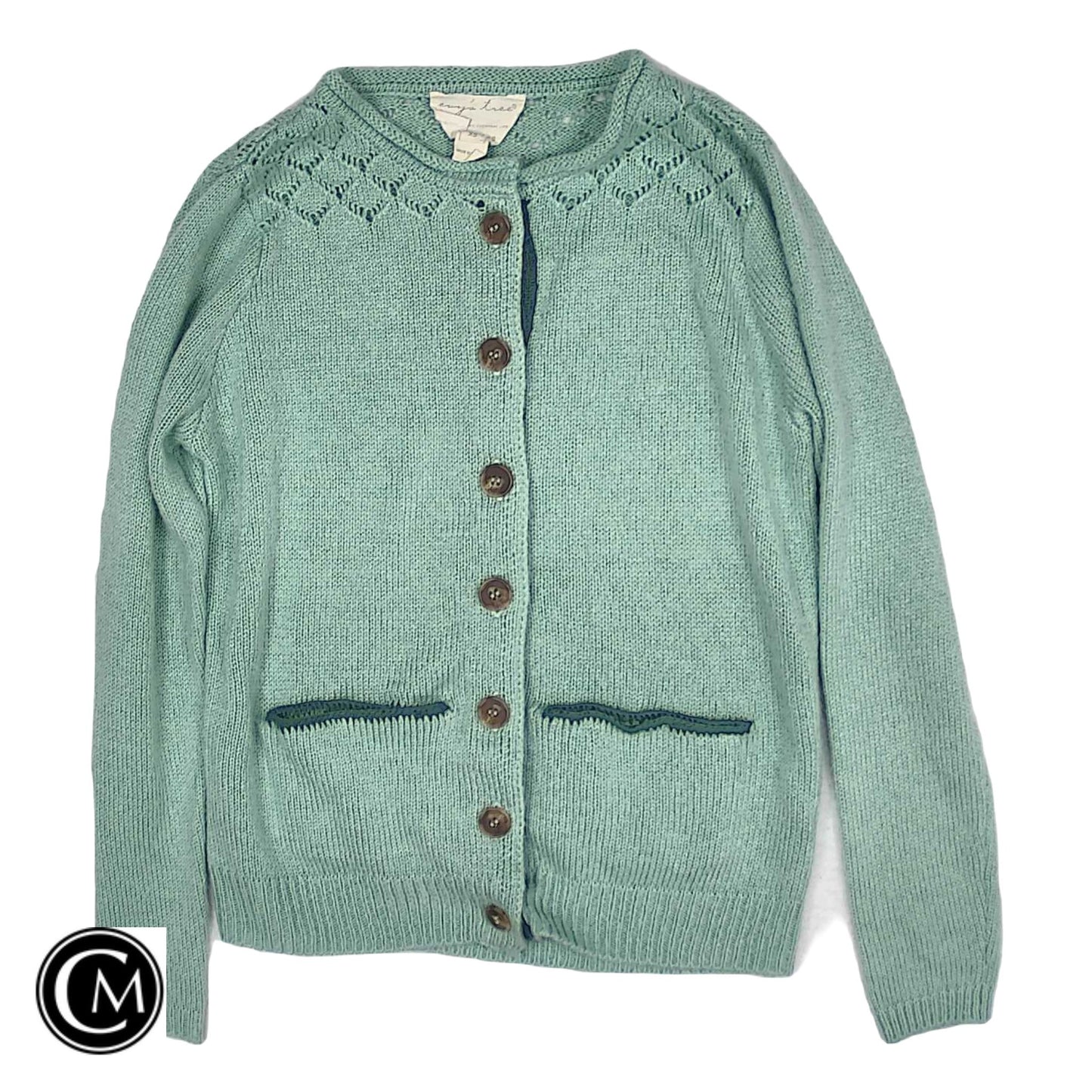 Sweater Cardigan By Cmc In Green, Size: Xs