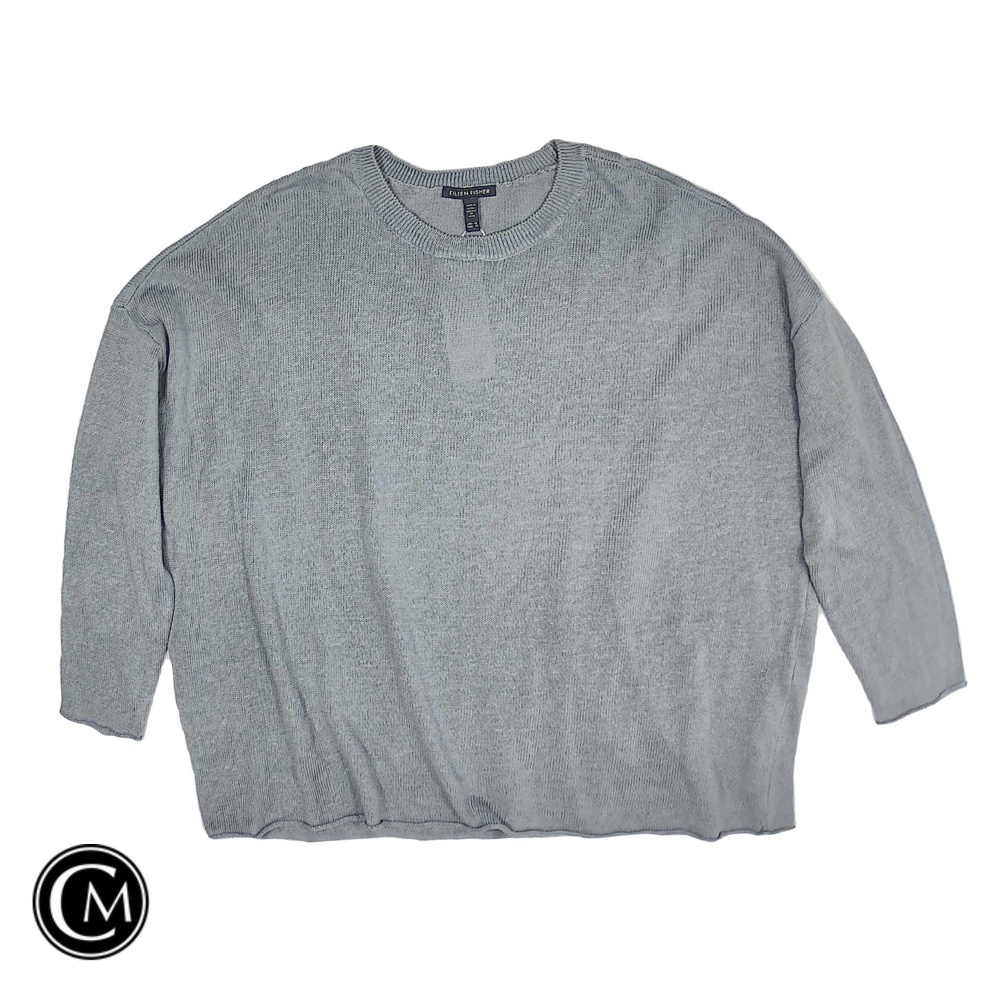 Sweatshirt Crewneck By Eileen Fisher In Grey, Size: Xl