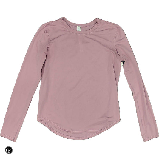 Athletic Top Ls Crewneck By Lululemon In Pink, Size: Xs