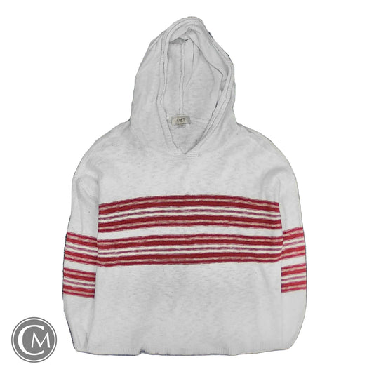 Sweatshirt Hoodie By Loft In White, Size: L