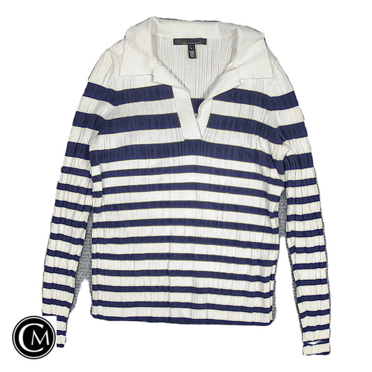 Top Ls By White House Black Market In Blue & White, Size: L