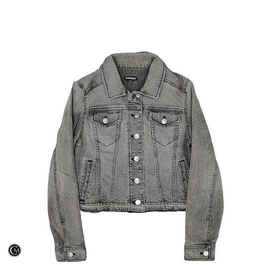 Jacket Denim By Express In Black Denim, Size: S