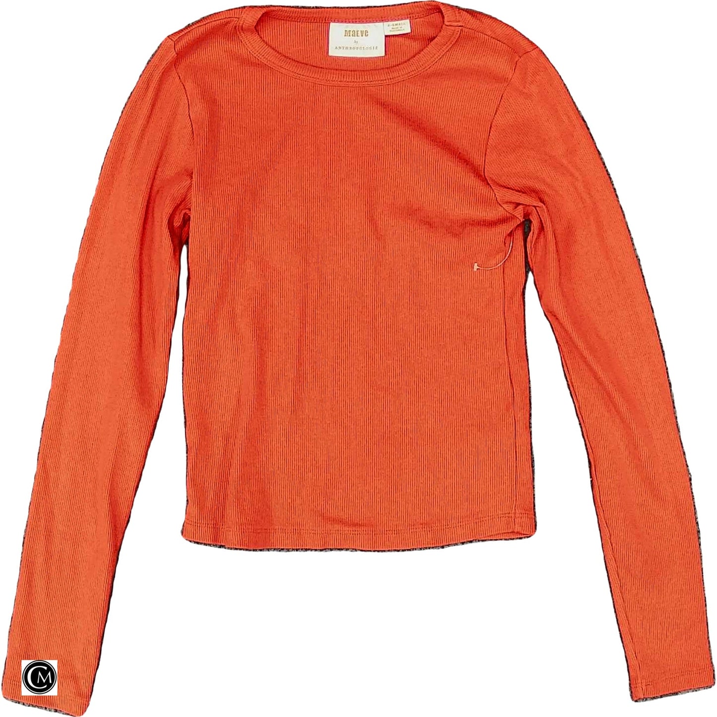 Top Ls Basic By Maeve In Orange, Size: Xs