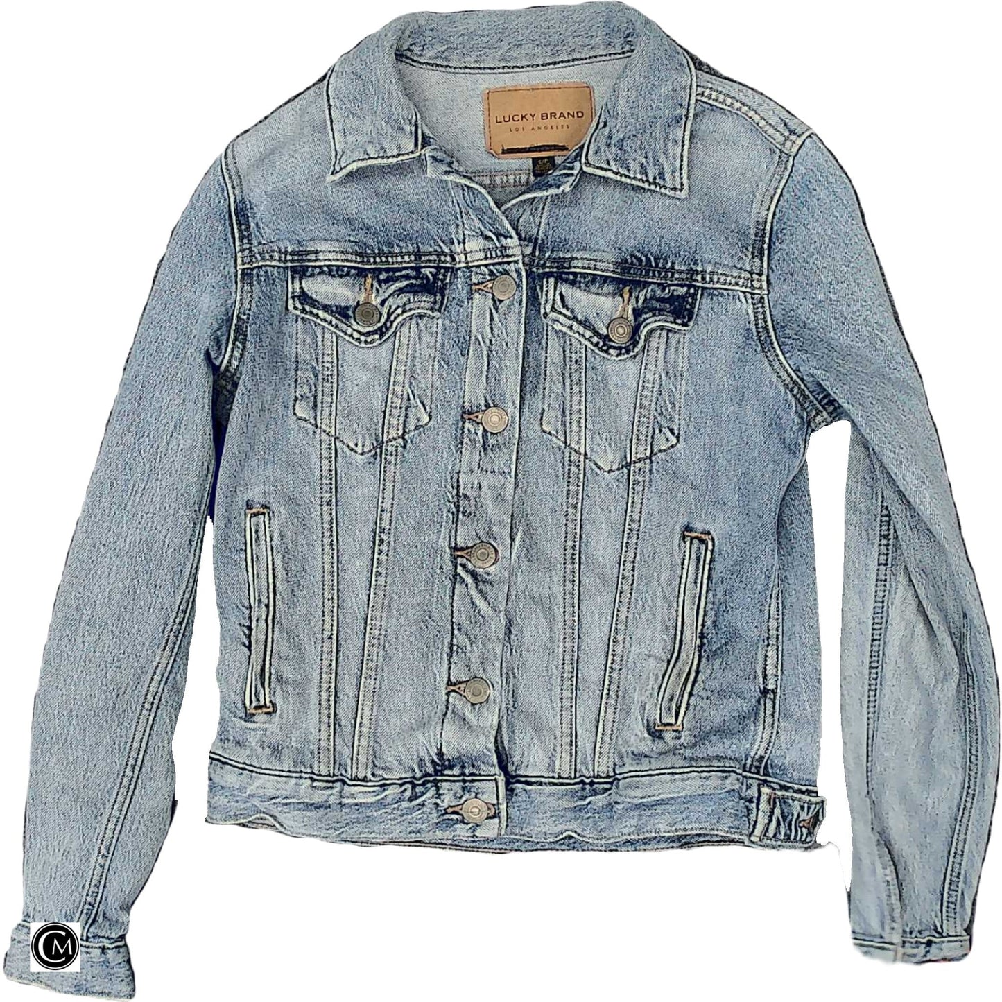 Jacket Denim By Lucky Brand In Blue Denim, Size: Sp