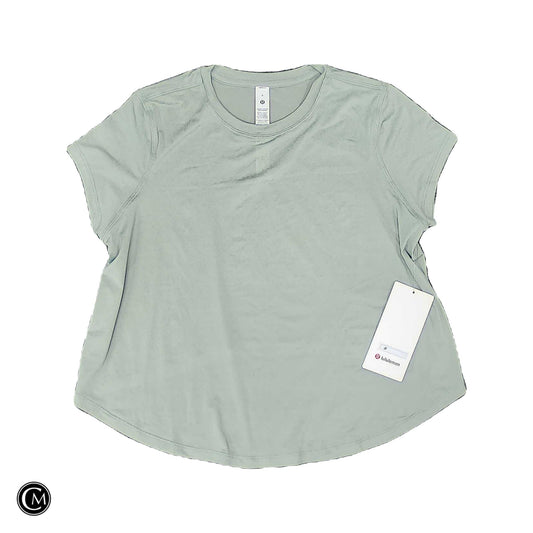 Athletic Top Ss By Lululemon In Green, Size: M