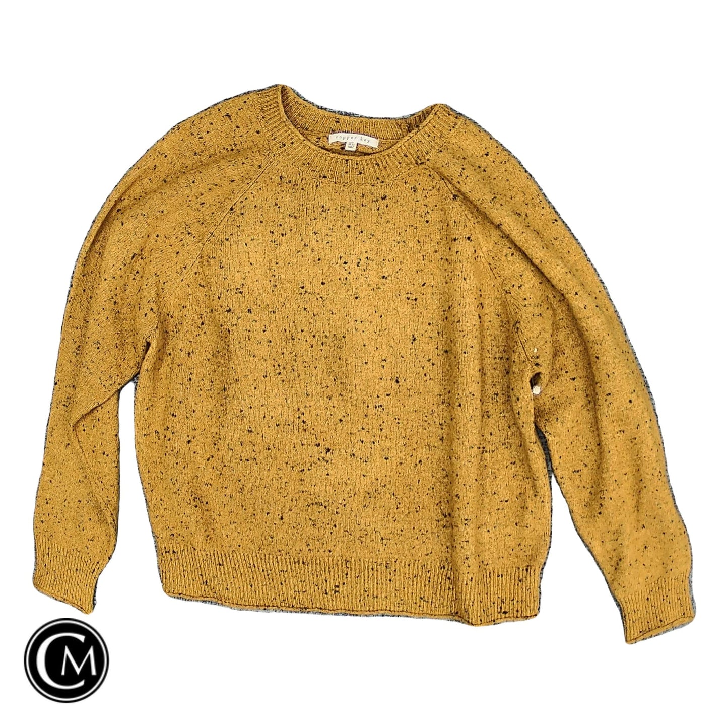 Sweater By Copper Key In Brown & Yellow, Size: Xl