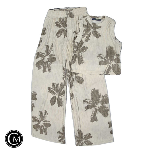 Pants Set 2pc By Clothes Mentor In Cream, Size: S