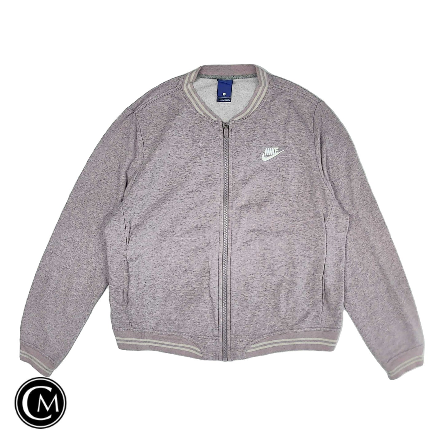 Athletic Jacket By Nike Apparel In Pink, Size: L