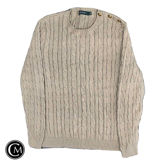 Sweater By Lauren By Ralph Lauren In Beige, Size: Xl
